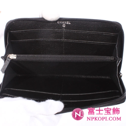 シャネル ジャケット 長財布 ブラック A50130